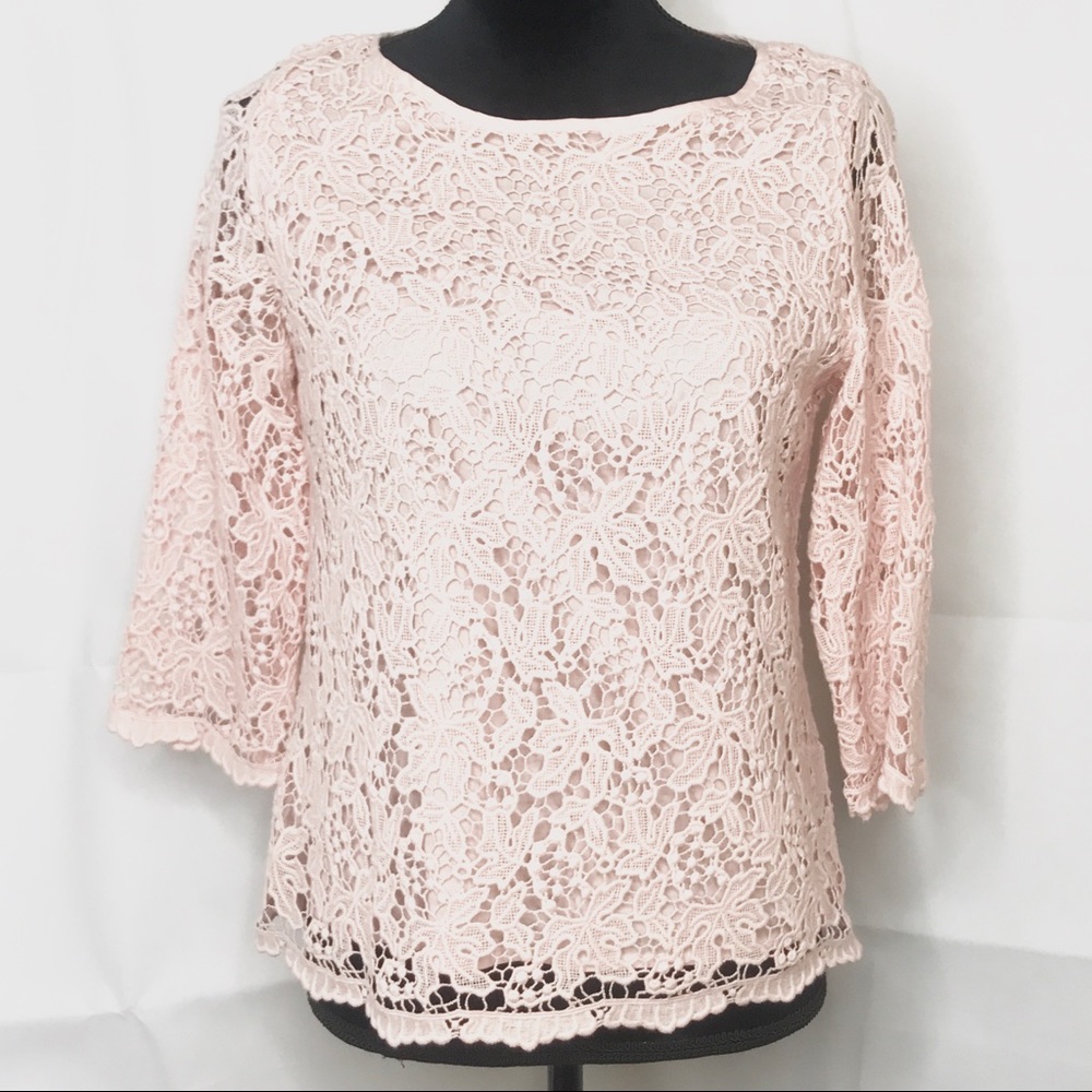 Talbots lace pattern shirt